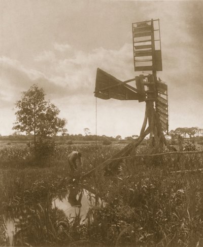 Eine zerstörte Wassermühle, Leben und Landschaft auf den Norfolk Broads, ca. 1886 von Peter Emerson und Thomas Goodall